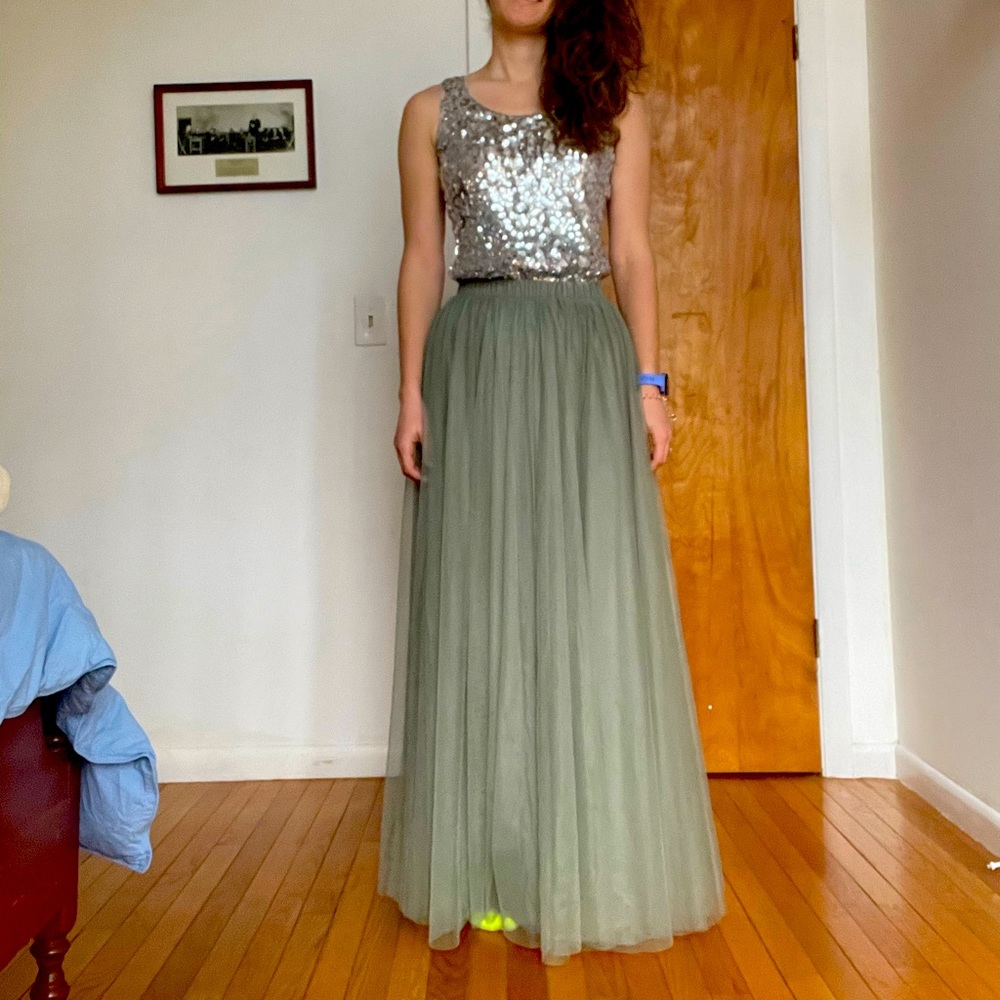 Tulle Bridesmaid Skirt Lotus Green